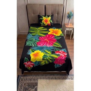 Single Rayon Bedsheet Hand Painted Handmade in Bali